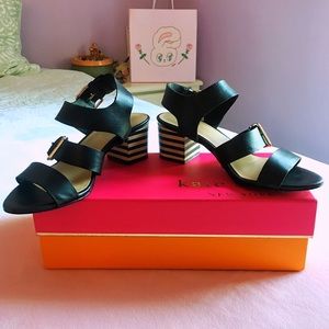 Kate Spade Striped Heel Sandal 💗🧡